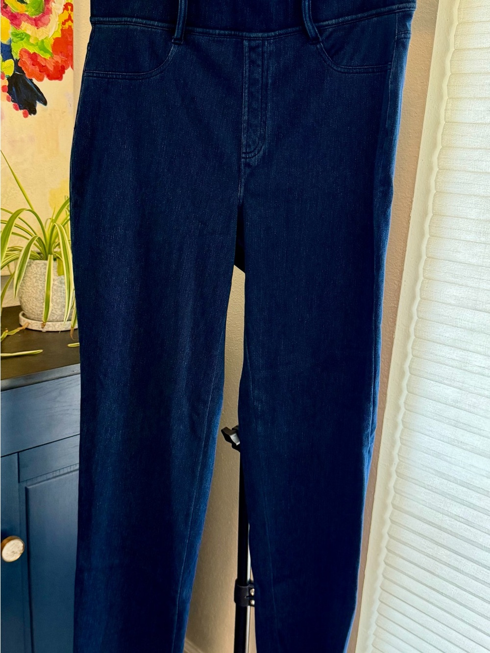 Lands’ End Starfish Knit Denim Jeans Medium Tall 10-12 Dark Indigo - Picture 2 of 6